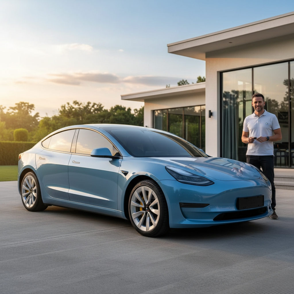 Tesla Model 3 Blue Glossy